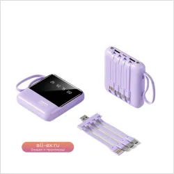 Power Bank 5000/10000mAh для iPhone, Huawei, Samsung: Портативный внешний аккумулятор с LED-подсветкой, карманная быстрая зарядка