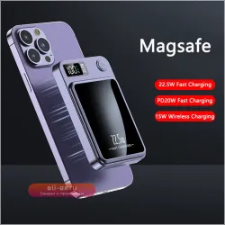 PD 20W Магнитный Power Bank 20000 мАч с Беспроводной Зарядкой для iPhone