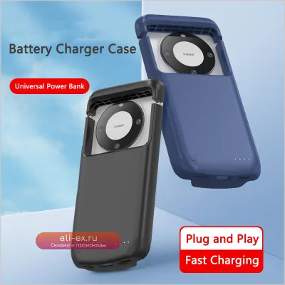 Чехол-аккумулятор 10000mAh для iPhone, Xiaomi, Samsung, Huawei с быстрой зарядкой USB-C