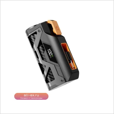 Power Bank 5000mAh "Капсула" с двойными вилками, Меха-стиль, черный