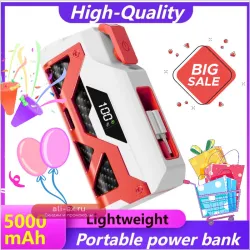 Power Bank 5000mAh "Капсула" с двойными вилками, Меха-стиль, черный