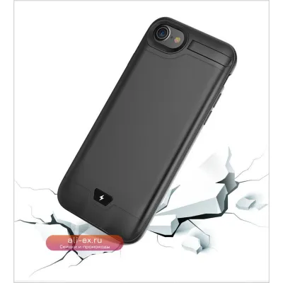 Силиконовый противоударный чехол-аккумулятор 8000/5000mAh Slim для iPhone 6/6S/7/8 Plus с функцией Power Bank и поддержкой аудио