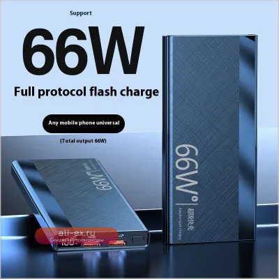 Power Bank 20000 mAh 66W Super Fast Charging для Apple iPhone 13/14 и Android