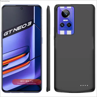 Зарядный чехол-пауэрбанк для OPPO Realme GT NEO 2 3 | Q5, 9 Pro, Q3S, Q5i, V23, V25, GT2