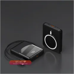 Магнитный Power Bank Magsafe 10000mAh для iPhone, Xiaomi - Беспроводная Быстрая Зарядка