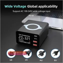 100W USB-C PD Зарядная станция, 4 порта Type-C/USB, быстрая зарядка