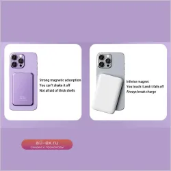 Xiaomi 50000mAh Тонкий Магнитный Power Bank с Беспроводной Зарядкой для iPhone