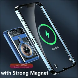 Прозрачный магнитный повербанк 20000 мАч для Magsafe iPhone, Samsung, Xiaomi