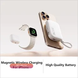 Магнитная беспроводная зарядка 3-в-1 Power Bank PD20W для iPhone, iWatch, AirPods