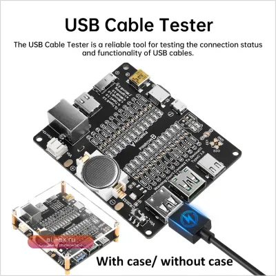 DT3: Тестер USB-кабелей для Android/iOS Type-C/Micro с функцией обнаружения аномалий и переключения короткого замыкания