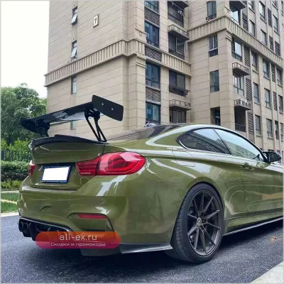 Универсальный задний спойлер GTS RKP Style из настоящего карбона для BMW M2, M3, M4