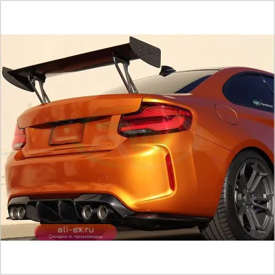 Универсальный задний спойлер GTS RKP Style из настоящего карбона для BMW M2, M3, M4