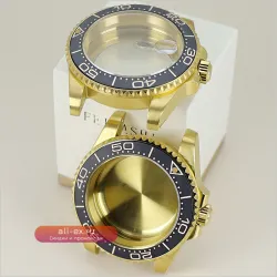 Корпус часов из стали Gold 316L с сапфировым стеклом для механизма Seiko NH34/NH35/NH36/38, Miyota 8215, ETA 2824, под циферблат 28.5мм
