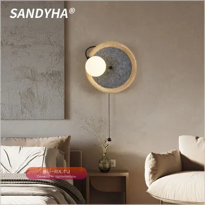 Светильник настенный SANDYHA, стиль Лофт, имитация пещерного камня, желтый, LED, для спальни и гостиной