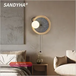 Светильник настенный SANDYHA, стиль Лофт, имитация пещерного камня, желтый, LED, для спальни и гостиной