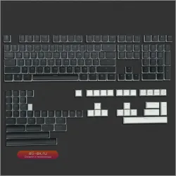 Клавиатурные колпачки PBT Russian British Secondary Injection OEM