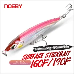NOEBY Тонущий Стиктбейт для Морской Рыбалки GT (160мм/58г, 190мм/86г)