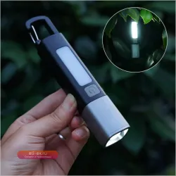 Компактный водонепроницаемый USB-фонарь Smiling с мощной подсветкой COB