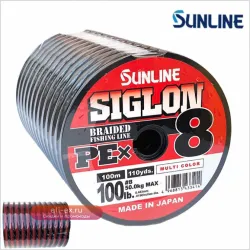 Леска SUNLINE Siglon 8-Braid PE 100м 12 шт. (Япония)