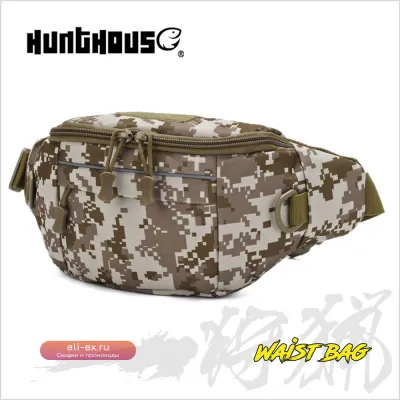 Рыболовная поясная сумка Hunthouse 35*18*8см, водонепроницаемая, Оксфорд + Полиэстер