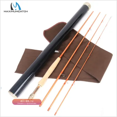 MAXIMUMCATCH Skyhigh Gold 9FT 5/6/8WT IM12 Japanese Carbon спиннинг для нахлыста 4 секции Half-Well Fast Action