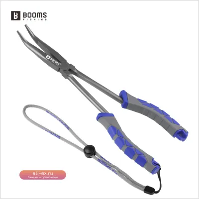 Плоскогубцы для рыбалки Booms Fishing XW11 28см с экстрактором крючка, антипотерянным шнурком