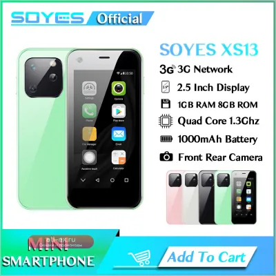 SOYES XS13 Мини-смартфон Quad Core Android с 3D-стеклом, двумя SIM-картами, слотом TF и HD-камерой