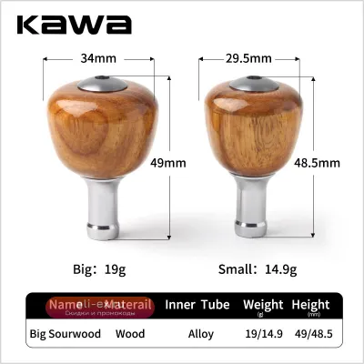Накладка на рукоятку катушки Kawa Red Sandalwood для спиннинга и мультипликатора