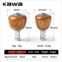 Накладка на рукоятку катушки Kawa Red Sandalwood для спиннинга и мультипликатора