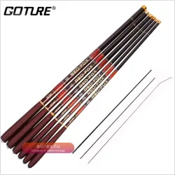 Удилище Goture RED FOX Carp Fishing Rod Ultralight Stream Pole Rod Carbon Fiber Power Hand Taiwan Fishing Rod for Freshwater 3.0m-7.2m