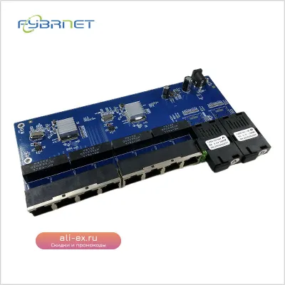 Gigabit Fiber Ethernet Switch 2xSC Port, 8xRJ45 Port, 10/100/1000Mbps, PCBA 2F8E