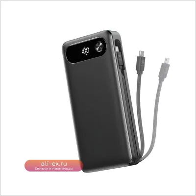 Power Bank Anker 20000mAh с встроенным кабелем USB-C