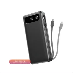 Power Bank Anker 20000mAh с встроенным кабелем USB-C