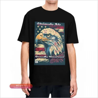 Футболка American Eagle с флагом США для мужчин, хлопок, размер 6XL
