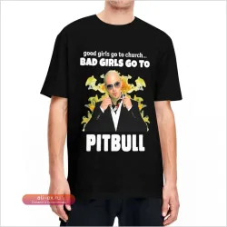Футболка "Bad Girls Go Pitbull" для мужчин (Лето, Плюс размер)
