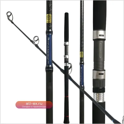 Удилище для морской рыбалки 2.2м, карбон, Fuji, спиннинговое, для джига