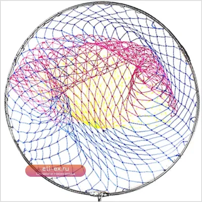 Складная сачковая сеть для рыбалки диаметром 40-60 см из нержавеющей стали