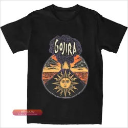 Футболка Gojira Music Heavy Metal Y2K Хлопковая