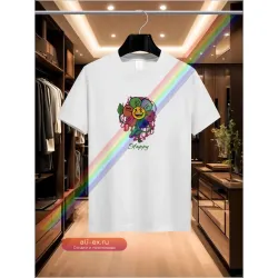 Летняя мужская футболка "Sunflower" из хлопка, люкс, тренд Y2K