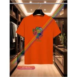 Летняя мужская футболка "Sunflower" из хлопка, люкс, тренд Y2K