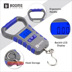 Booms Fishing XW50: Перезаряжаемые цифровые весы для рыбалки c LCD (30 кг / 65 LB)