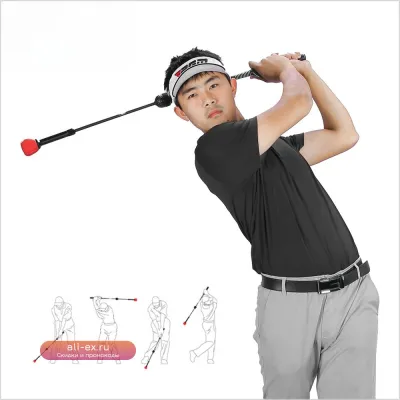 Тренер по гольфу для отработки свинга Golf Vocal Swing Stick, 6 скоростей, разминка, для начинающих