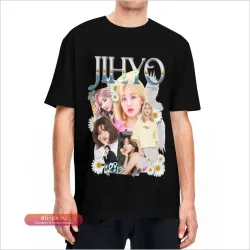 Футболка Jihyo Twice с принтом из альбома, хлопок, короткий рукав, унисекс