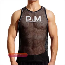 Мужская майка для фитнеса с сетчатыми вставками