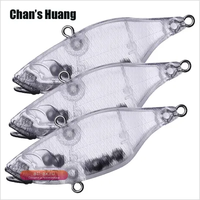 Приманка для рыбалки Chan's Huang 15 шт, 6.5 см, 10 г, тонущая VIB, без покрытия