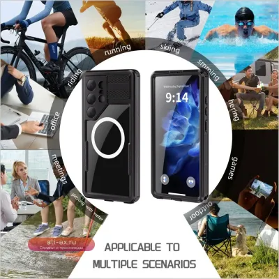 Водонепроницаемый противоударный чехол Mars Magnetic Charging для Samsung Galaxy S25/S24 Ultra Plus