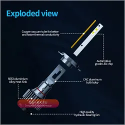 Автомобильные светодиодные фары Super Bright 8000Lm 72W C6 9005/9006/H4/H7/H11