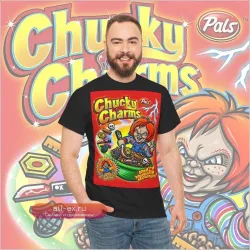 Футболка унисекс Chucky Charms в винтажном стиле для фанатов хоррора