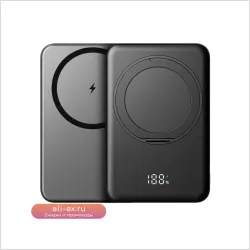 Магнитный беспроводной повербанк 10000 мАч для MagSafe iPhone Samsung