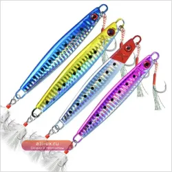 25-180г силиконовые приманки Deep Sea Metal Cast Jig Spoon для морской рыбалки
